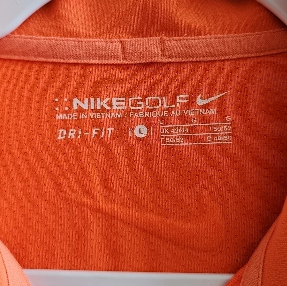 Nike Dri-Fit Golf Polo Orange Large